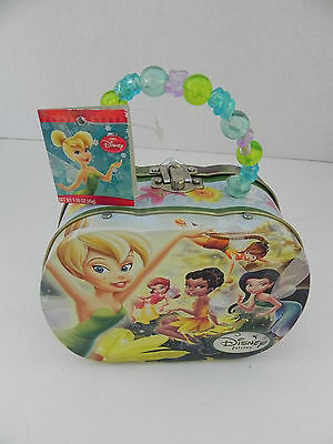 Disney Fairies Mini Collectible Holiday Tin Lunch Box NWT