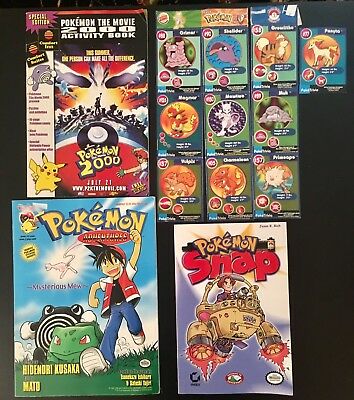 Pokemon Lot of vintage Magazines/Books/Cards, Movie 2000 Snap Burger King