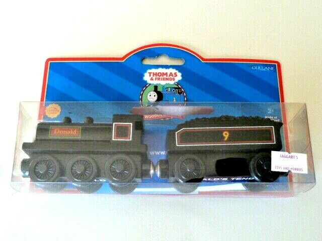 New in Box! Thomas & Friends Wooden Railway Engine plus Coal Tender - Donald