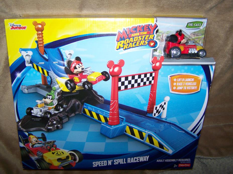 *Disney  Junior MICKEY AND THE ROADSTER RACERS SPEED N' SPILL RACEWAY