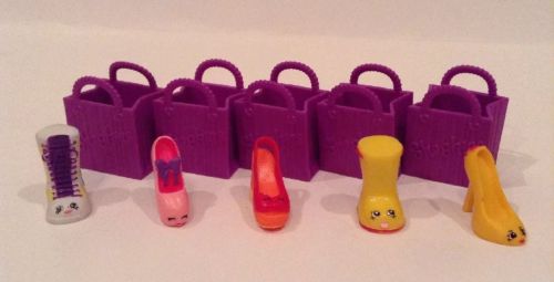 Shopkins Shoe Figures Loose with Baskets Bundle of Five Toys G6
