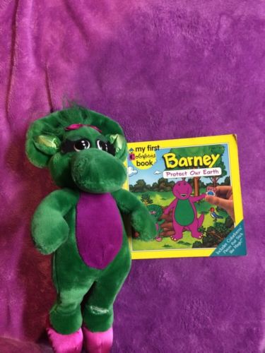 Barney the Dinosaur book BABY BOP Stuffed ANIMAL Plush Toy Lot vintage 20yo RARE