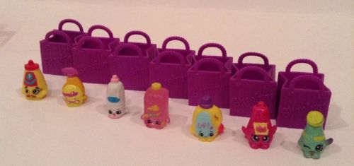 Shopkins Bottle Figures Loose with Baskets Bundle of Seven Toys G3