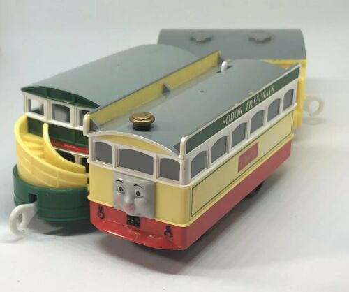 Trackmaster Thomas & Friends Flora Tram Trolley And Caboose