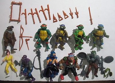 Lot Vintage Teenage Mutant Ninja Turtles Full Series 1 TMNT April Foot Soldier