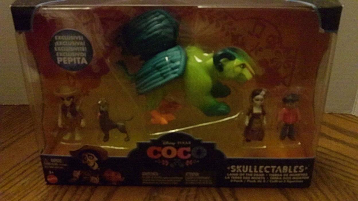 Disney Mattel Pixar Coco Land of the Dead Skullectables Figure Set 5 pack NEW