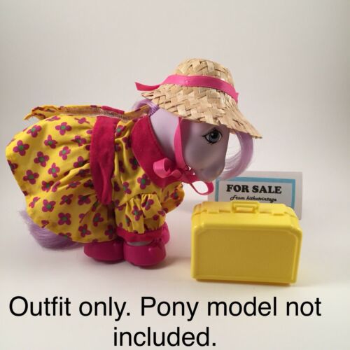My Little Pony - PONY HOLIDAY Pony Wear Outfit - Vintage G1 with HTF Straw Hat