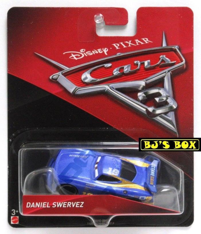 Disney Pixar Cars 3 DANIEL SWERVEZ Piston Cup Race Car New Sealed NIP