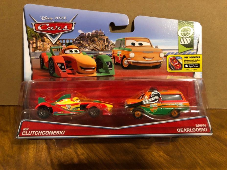 DISNEY PIXAR CARS **2 PACK RIP CLUTCHGONESKI BRIAN GEARLOOSKI WGP** NEW SEALED
