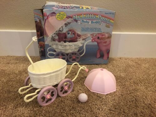 My Little Pony Baby Buggy with ORIGINAL BOX- Vintage, Buggy and Rattle Only