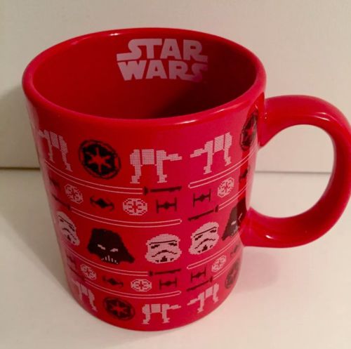 Star Wars Coffee Mug Ugly Christmas Sweater in red 20 oz