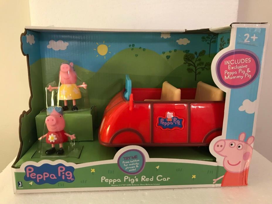 Peppa Pig's Red Car Peppa and Mummy Figures Car Makes Sounds Phrases and Oinks
