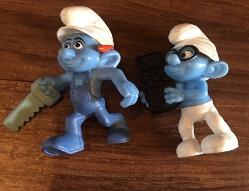 Lot of 2 Peyo PVC Smurf Figures 3
