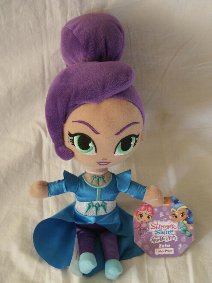 New Shimmer and Shine Sparkle Pets Zeta the Sorceress 2018 Nick Jr 10” Plush