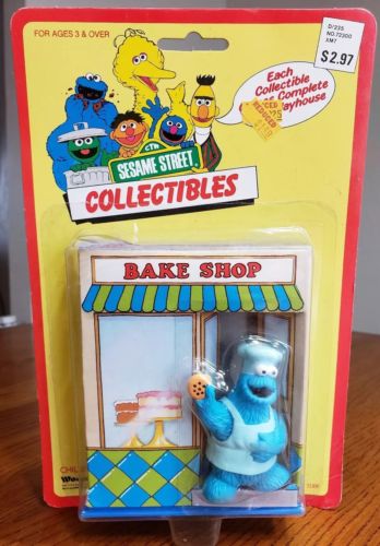 NEW Sesame Street Collectibles Cookie Monster Figure tara toy woolworth's 1987