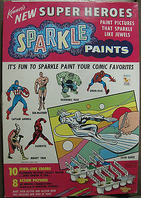 KENNER’S MARVEL SUPERHEROES SPARKLE PAINTS SET#253H 1967 MARVELMANIA:EXCEPTIONAL