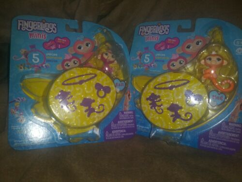 Fingerlings Mini Orange Pink Kait & Meg Monkey Fingerling 2 Surprise Monkeys lot