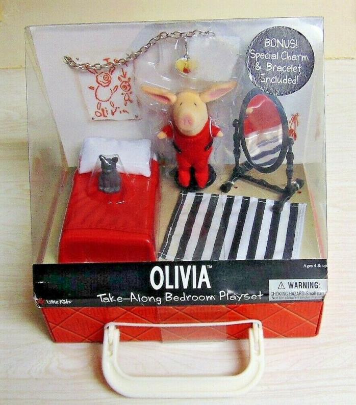 Olivia The Pig Take-Along Bedroom Playset..New & Factory Sealed Little Kids