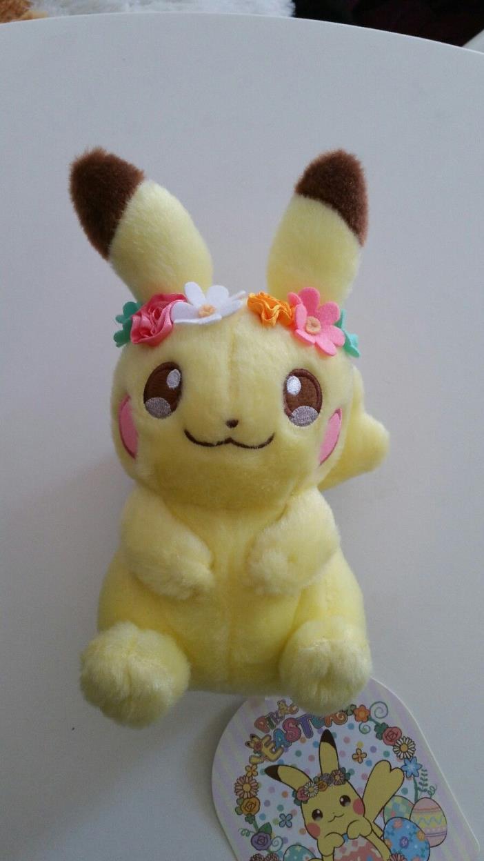 Pokemon Easter Flower Pikachu Plush ~US Seller~