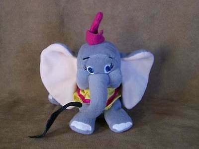 Disney Dumbo Bean Elephant Plush Doll w/Feather GUC