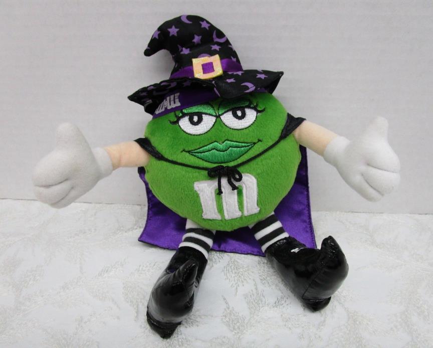 Galerie Green M & M Halloween Witch Plush Character 10 inch Stuffed poseable