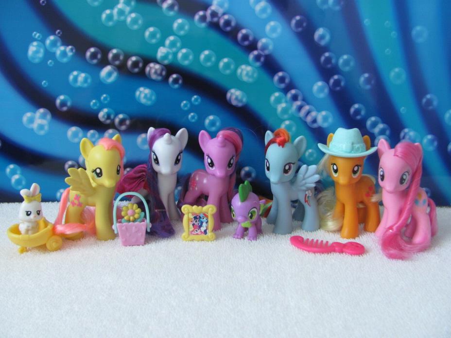 My Little Pony G4 lot ~ set of 6 original ponies with Spike and extra's