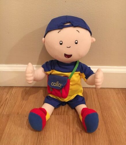 Caillou 16” Talking Plush Doll W/ Activity Book & Bag 2002 Hard To Find! Works!