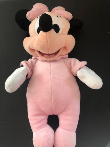 Disney Park Blanket Babies Pink Minnie Mouse Plush Stuffed Animal Doll Toy 13