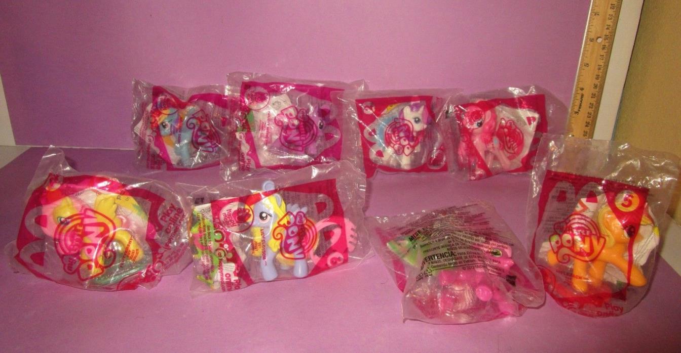 My Little Pony MLP FIM G4 AUTHENTIC McDonalds Complete Set of 8 2012 Series MIP