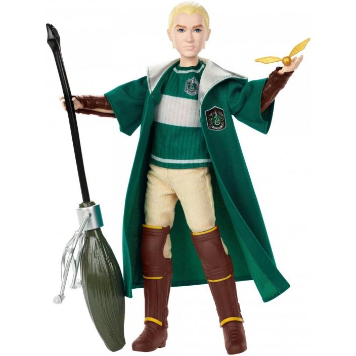 Harry Potter Quidditch *DRACO MALFOY* Poseable Doll Nimbus Broomstick Snitch NEW