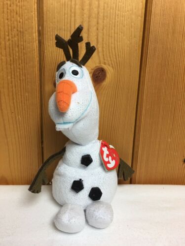 Ty Disney Sparkle Beanie Babies Frozen Olaf Regular Small Brand New With Tags