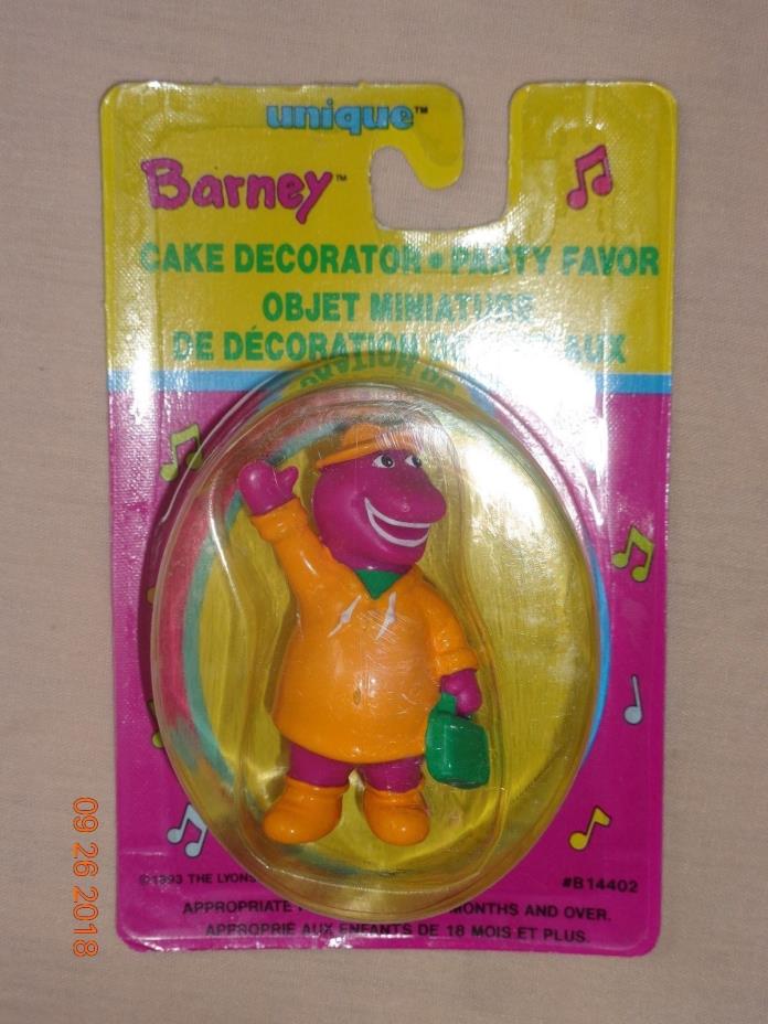 A Vintage Barney Cake Decorator Party Favor Cake Topper Figures 1993