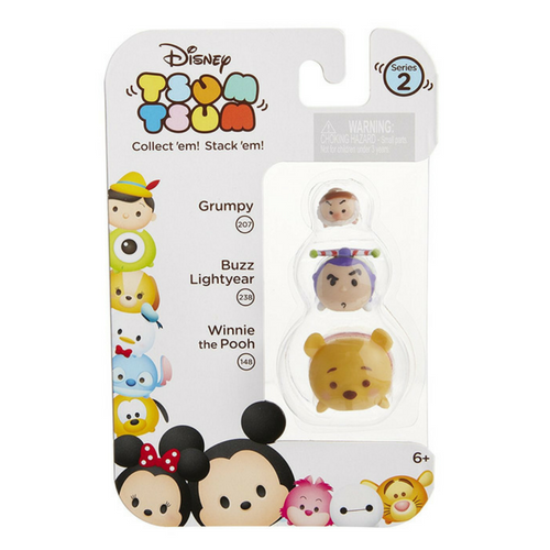 Disney Tsum Tsum 3-pack Series 2: Grumpy, Buzz Lightyear, Winnie the Pooh