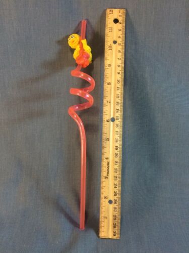 Applause Muppets Sesame Street Drink Silly Straw Hanger Clinger Figure Big Bird