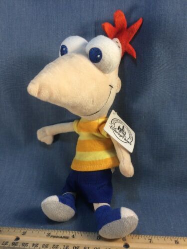 Walt Disney Land World Parks 7” Phineas Bean Bag Plush Figure Ferb