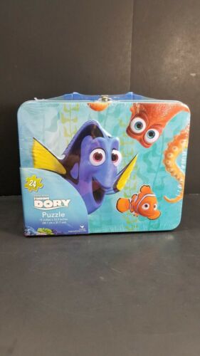 Finding Dory Tin Box Puzzle Lunchbox Toy Carrying Case Handle Disney