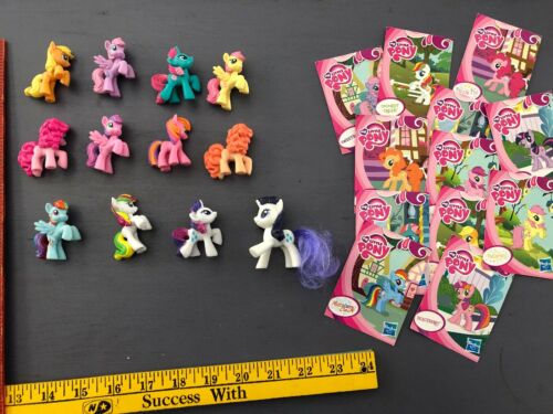 My Little Pony mini figures lot 12 loose w/cards Pinkie Pie Sweetsong Rarity MOR