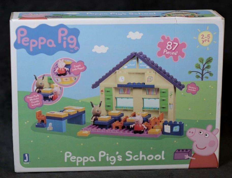 Peppa Pig's Build & Play School Construction Set with Peppa Pig & Madame Gazel