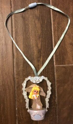 Disney Magical Minis Light-Up Blue Princess Bride Aurora Doll Necklace Sleeping