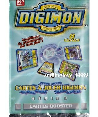 DIGIMON DIGI-BATTLE CARD GAME - FRENCH SERIES 3 - SEALED BOOSTER PACK (8 CARDS)