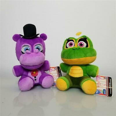 FNAF Pizzeria Simulator Walmart Exclusive Plush - Mr. Hippo & Happy Frog - RARE