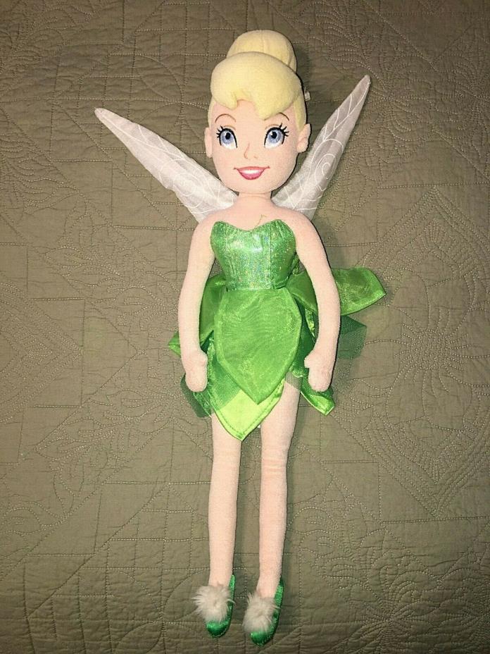 Disney Store Tinkerbell Faeries Tink Fairy Stuffed Soft Plush Rag Doll Toy 22