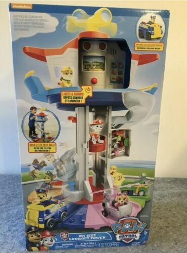 NEW Nickelodeon Paw Patrol My Size Lookout Tower Exclusive Vehicle Rotating Toy