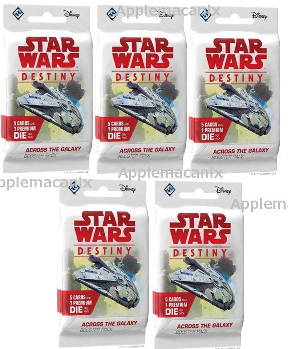 5 Booster Packs NEW/SEALED Star Wars Destiny Across the Galaxy - FIVE BOOSTERS