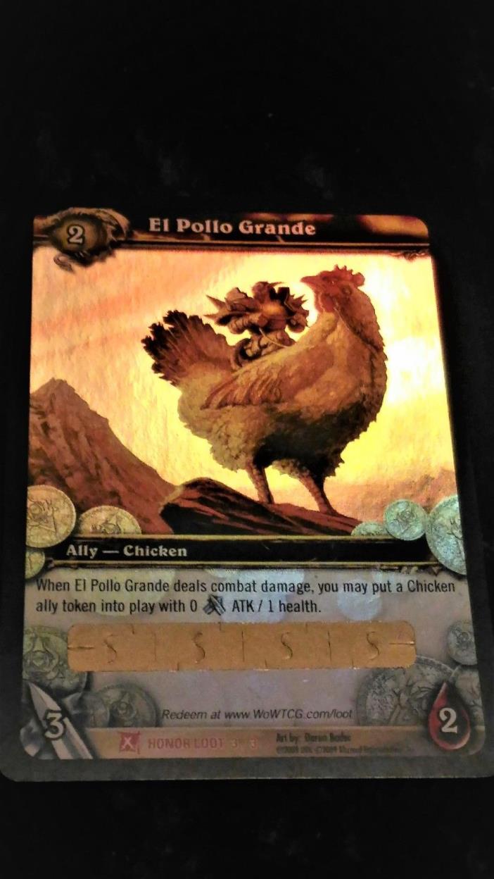 World of Warcraft El Pollo Grande Chicken Mount Loot Card