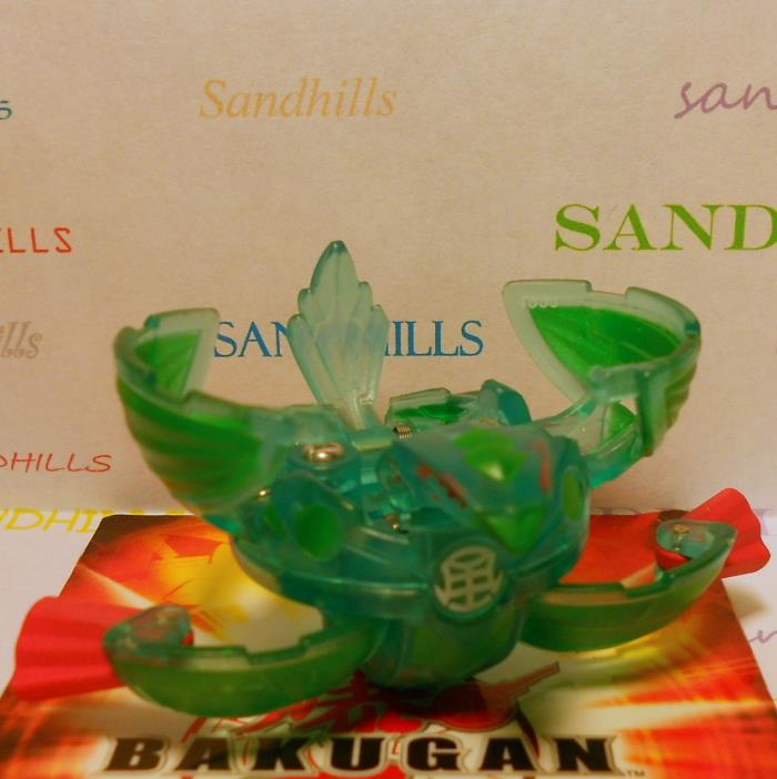 Bakugan Hawklea Green Ventus Translucent New Vestroia 485G & cards