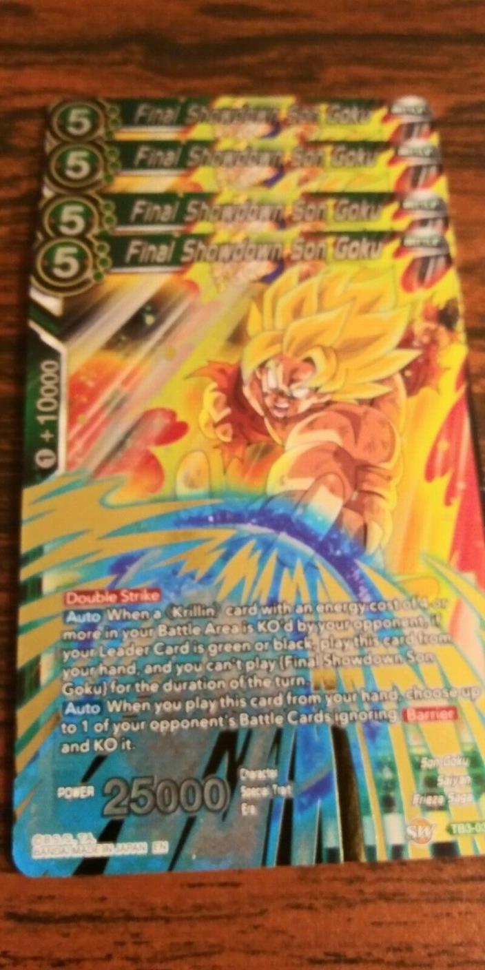 Final Showdown Son Goku TB3-035 Foil Holo Dragon Ball Super Clash of Fates Mint