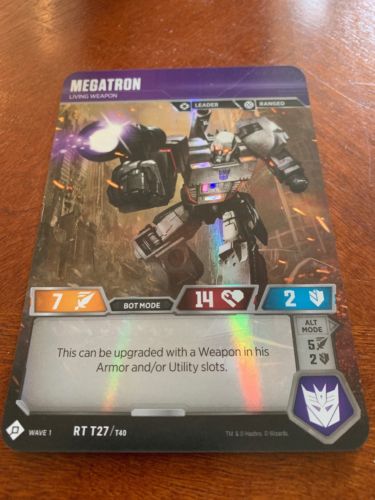 1x Megatron, Living Weapon Transformers TCG Wave 1 RT T27 NM