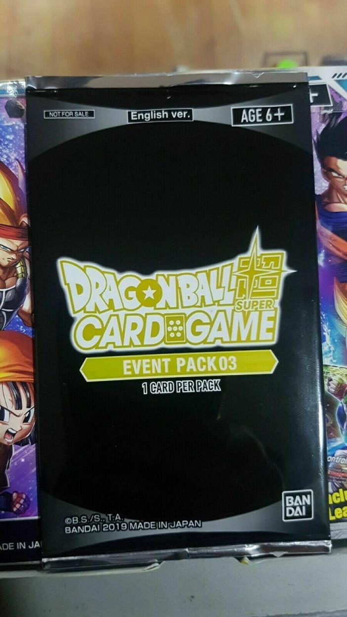 Dragon Ball Super Promo Event Pack 03 Sealed Pack