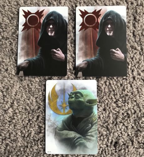 X3 Star Wars LCG Commit To The Force Promo Cards Yoda Emperor Double Sided